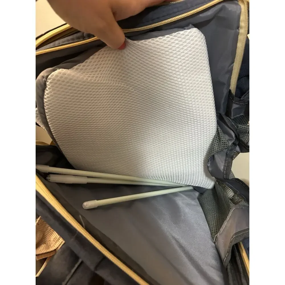 New Diaper Bag Backpack Navy Blue Baby Travel Bag Changing Pad Insulated Pockets